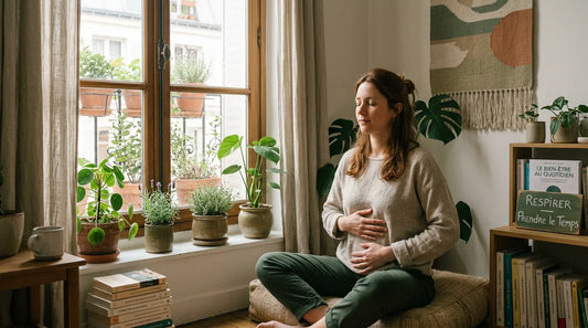 Personne pratiquant la respiration pour apaiser le stress et le cortisol